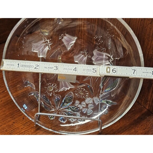 Set of 2 Savoir Vivre Crystal Germany Dessert Salad Plates Spring Meadows 7.5" - Picture 5 of 5